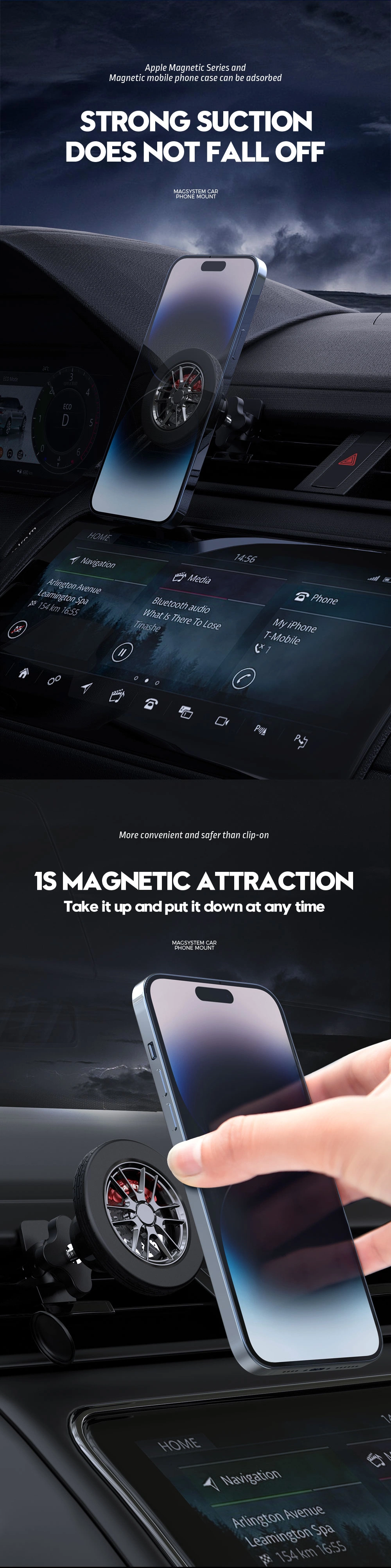 2023 Newest Product Smartphone Car Holder Air Vent Magnetic Car Mount Mobile Phone Holder Car OEM Logo